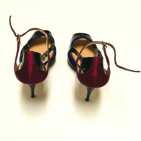 Giuseppe Zanotti Black Burgundi Peep Toe heels 9