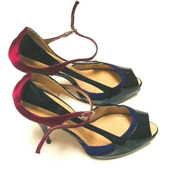 Giuseppe Zanotti Black Burgundi Peep Toe heels 9