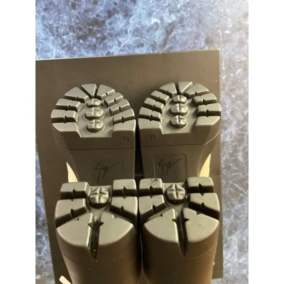 Giuseppe Zanotti Gintonic Leather Platform Booties White Women’s EU 39/US 9