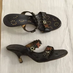 Giuseppe Zanotti Heel Slide Jewel Sandals Sz.7B