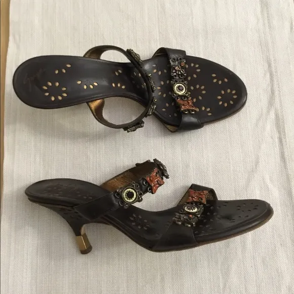Giuseppe Zanotti Heel Slide Jewel Sandals Sz.7B