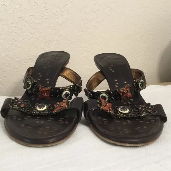 Giuseppe Zanotti Heel Slide Jewel Sandals Sz.7B