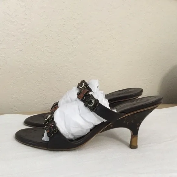 Giuseppe Zanotti Heel Slide Jewel Sandals Sz.7B