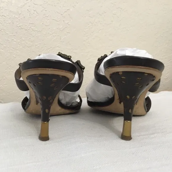 Giuseppe Zanotti Heel Slide Jewel Sandals Sz.7B