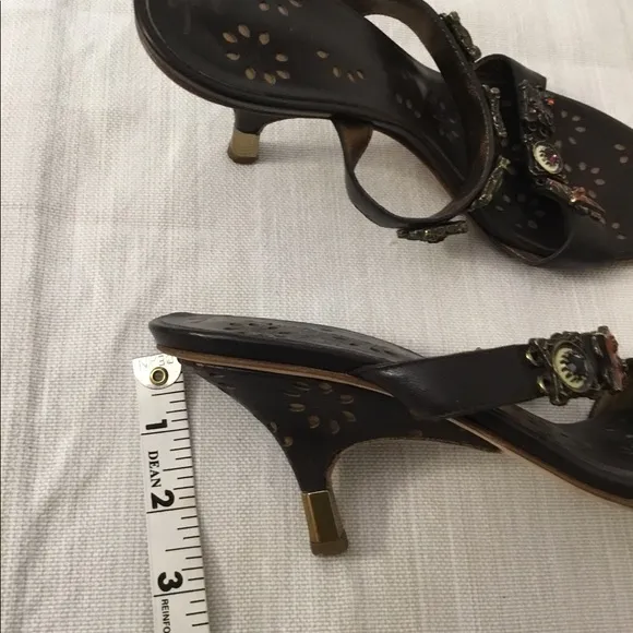 Giuseppe Zanotti Heel Slide Jewel Sandals Sz.7B
