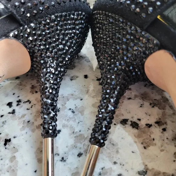Giuseppe Zanotti heels embellished with crystals EU Sz 40 Mint condition