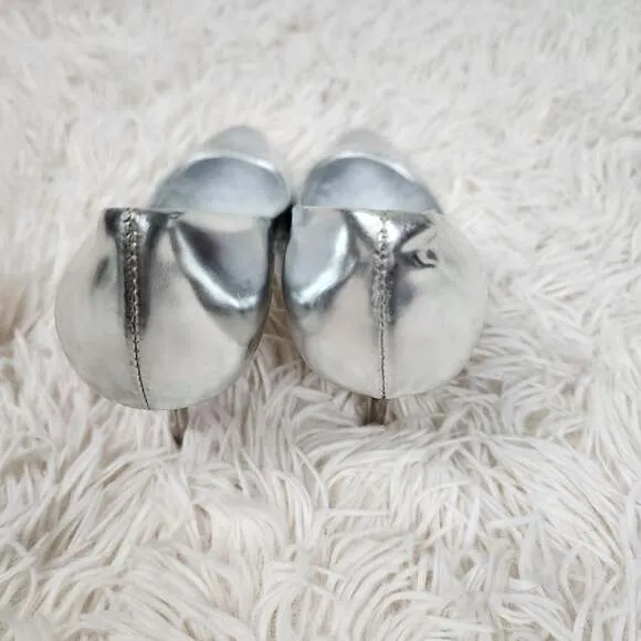Giuseppe zanotti mirro argent 3&quot; heels shoes Sz (35.5)5.5 silver pump ACLC