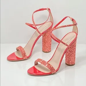 Giuseppe Zanotti Block-Heel Glitter Sandals size 38