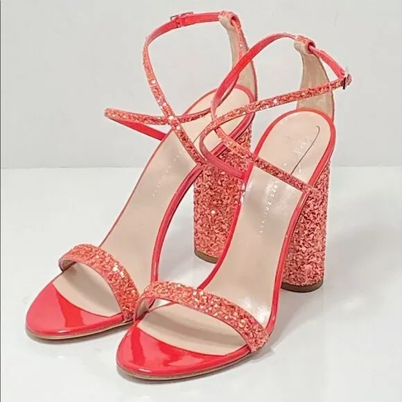 Giuseppe Zanotti Block-Heel Glitter Sandals size 38