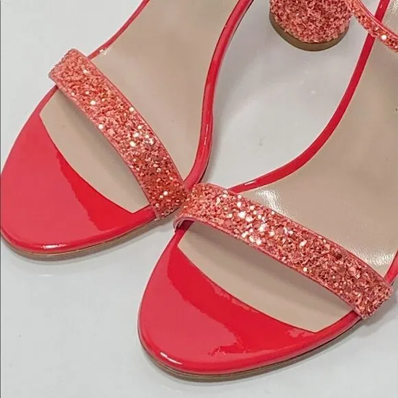 Giuseppe Zanotti Block-Heel Glitter Sandals size 38