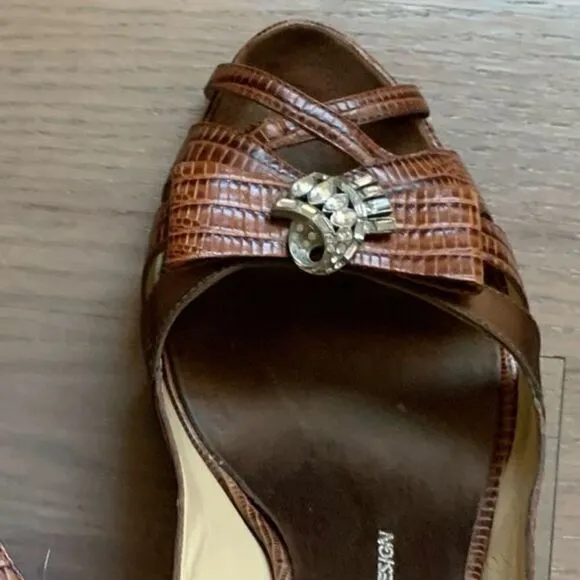 Giuseppe Zanotti Snakeskin Opentoe Heels