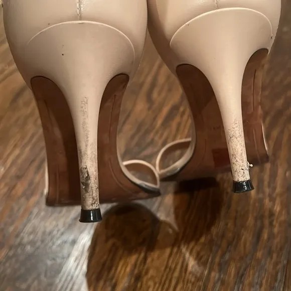 Givenchy Beige Leather Nadia Ankle Cuff Sandals Size 38
