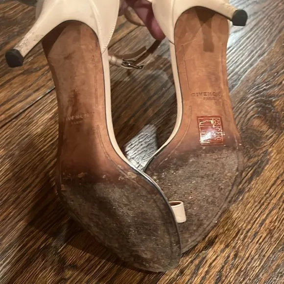 Givenchy Beige Leather Nadia Ankle Cuff Sandals Size 38