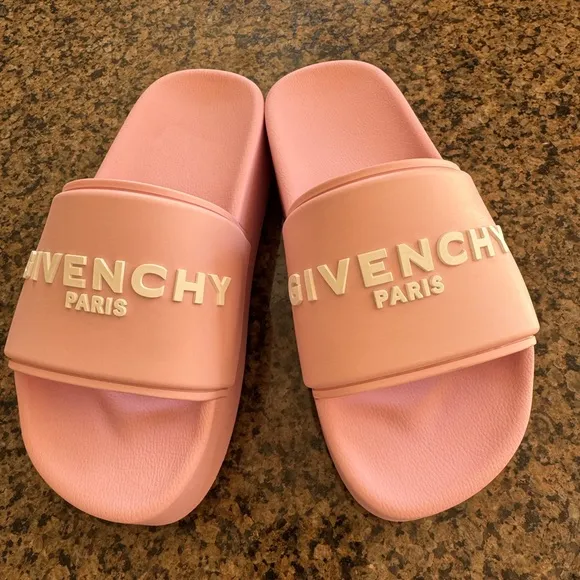 Givenchy logo Pink Platform Slides Shoes 36 6 7