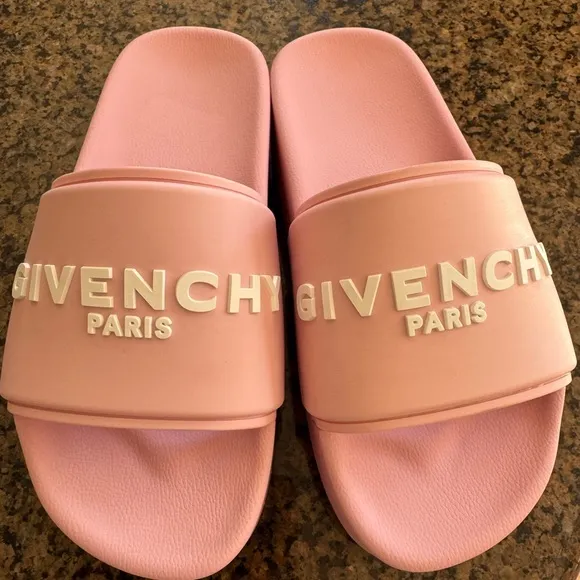 Givenchy logo Pink Platform Slides Shoes 36 6 7