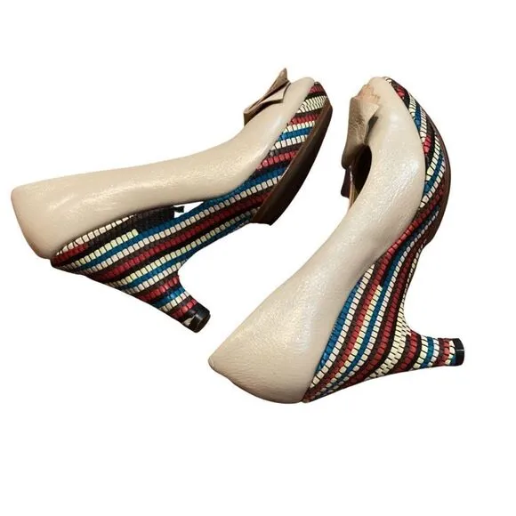 Glory Chen Rare wedge size 8 Fauna Platform Heels