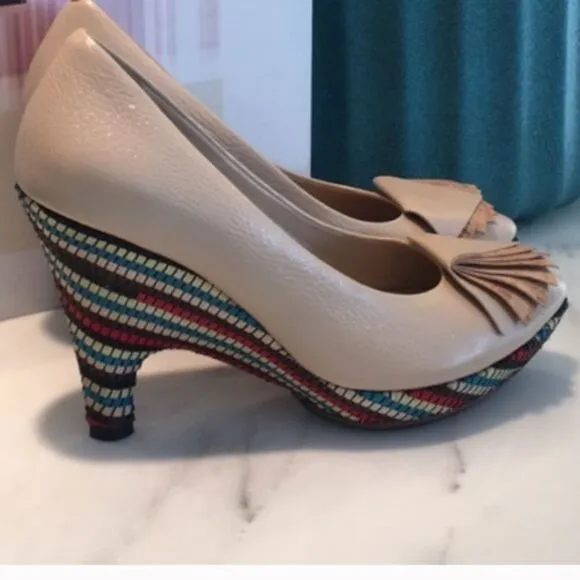 Glory Chen Rare wedge size 8 Fauna Platform Heels