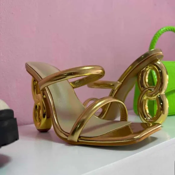 Gold Designer Women's Heels
