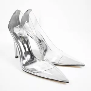 Good America | Clear Cinder-F*KING-ella Pump “Glass” Heels