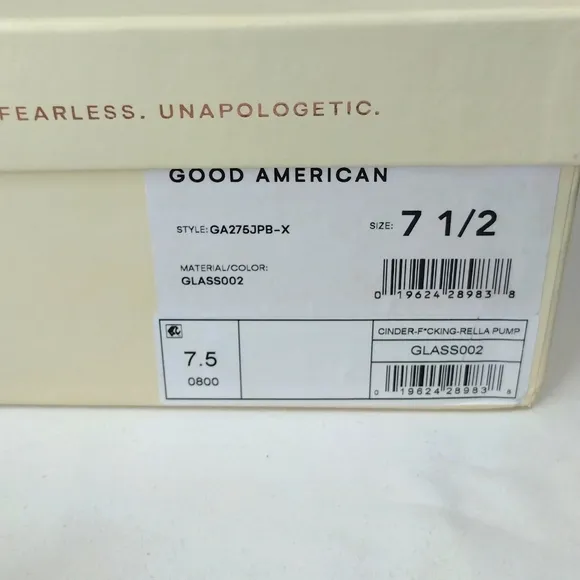 Good American Cinder-F*cking-Rella Pump New in Box Size 7.5 or 10