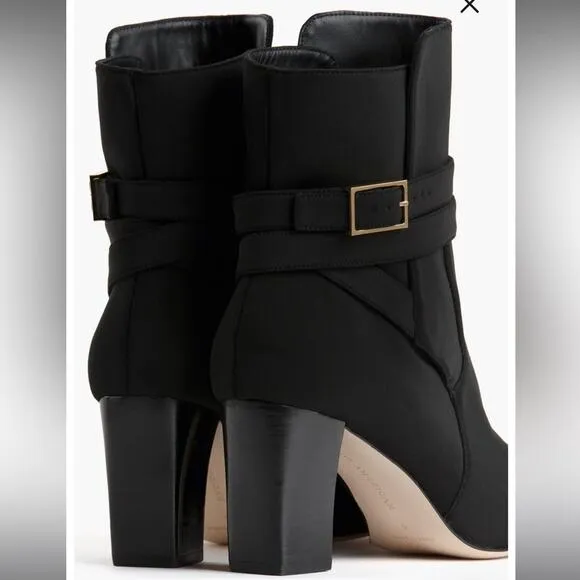 Good American Rare The Bombshell Black Ankle Heeled Boots Size 10