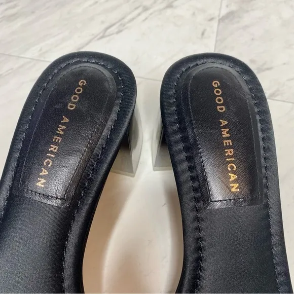 Good American Square Toe Heeled Sandal 7