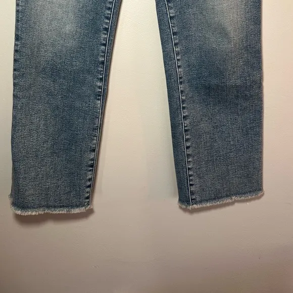 Good American Women’s Distressed Straight Leg Jeans Size 10/30 EUC