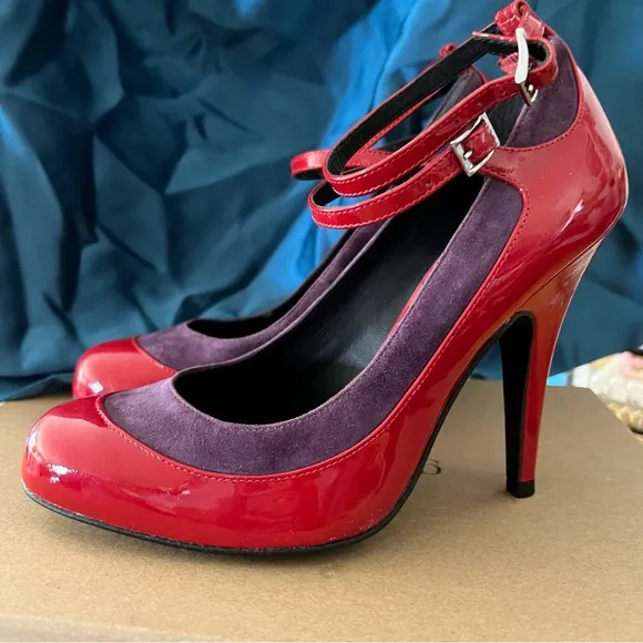 Gorgeous.Red  and Purple high heels