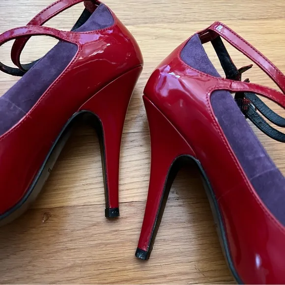 Gorgeous.Red  and Purple high heels