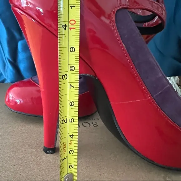 Gorgeous.Red  and Purple high heels