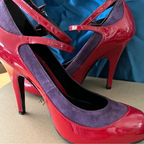 Gorgeous.Red  and Purple high heels