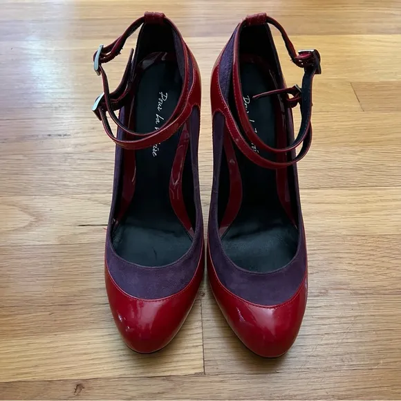 Gorgeous.Red  and Purple high heels