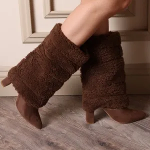 GOT YAH COVERED  Heeled  High Boots - Chocolate ( BRAND NEW !!!! )