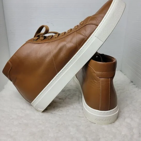 Greats Brooklyn Men's High Top Sneaker Size 14 Brown Leather Ankle Shoes