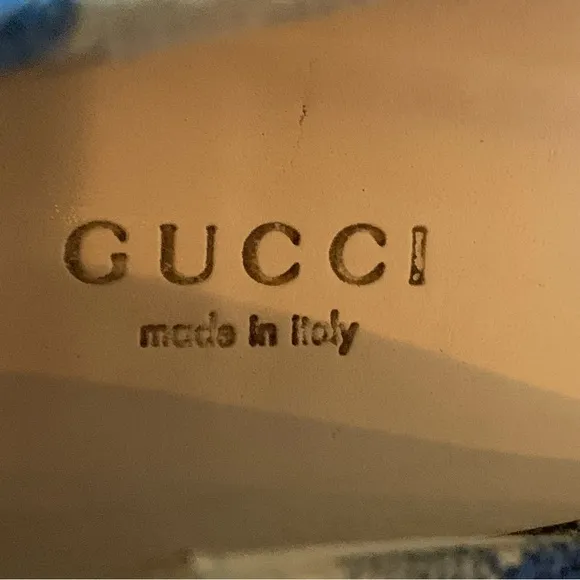 Gucci Floral Denim platform shoes