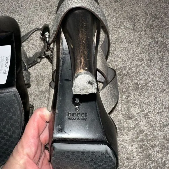 Gucci Libeccio Platform Heels, Strappy Size 39 US(9)