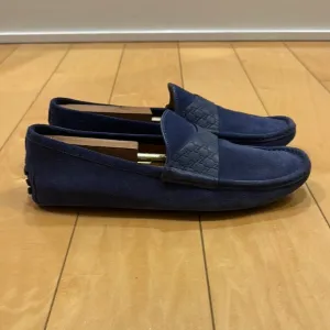 Gucci Men's Blue Suede Loafers