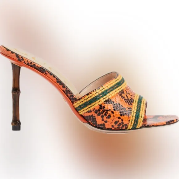 Gucci python print sandals NWT
