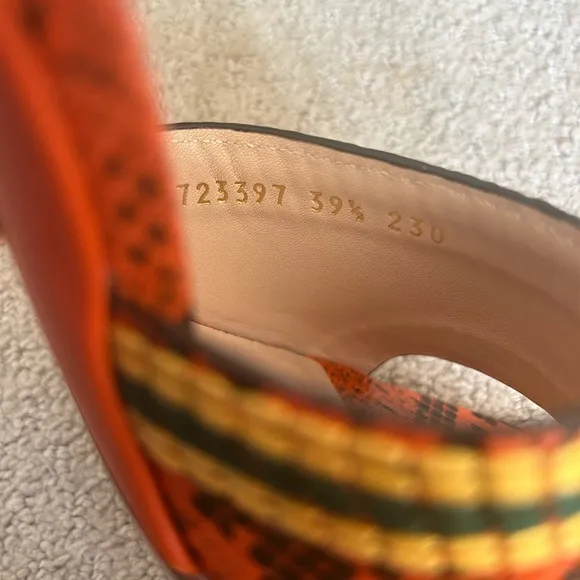 Gucci python print sandals NWT