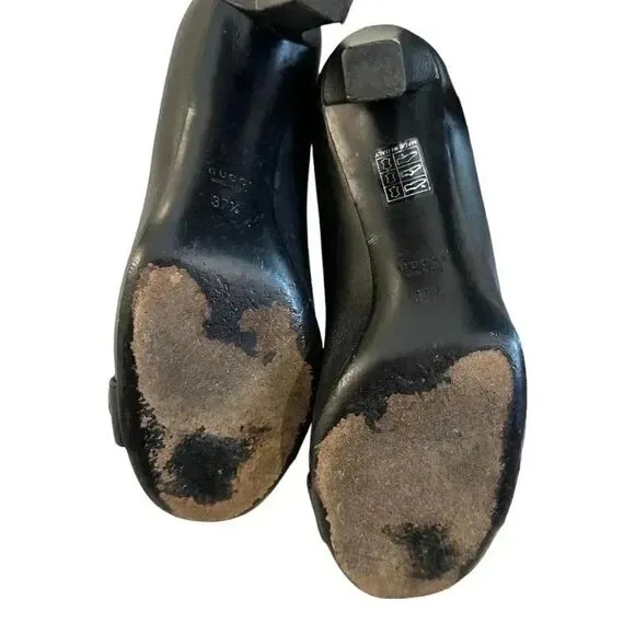 Gucci GG Black Buckle Pumps