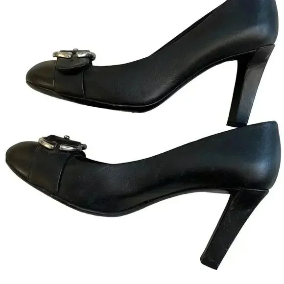 Gucci GG Black Buckle Pumps