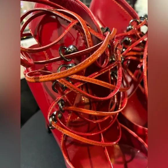 GUC!!!!❤️‍🔥MANOLO BLAHNIK Red High Heel Sandals.