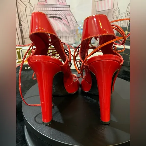 GUC!!!!❤️‍🔥MANOLO BLAHNIK Red High Heel Sandals.