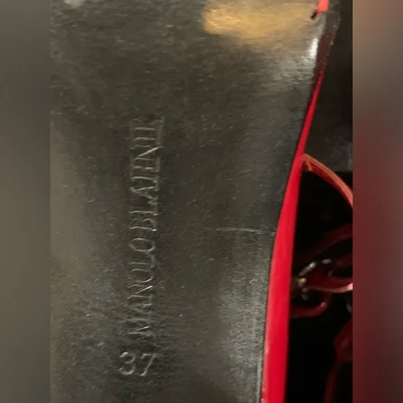 GUC!!!!❤️‍🔥MANOLO BLAHNIK Red High Heel Sandals.
