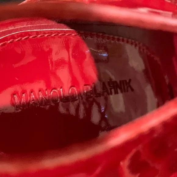 GUC!!!!❤️‍🔥MANOLO BLAHNIK Red High Heel Sandals.
