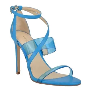 Guess Felecia Blue Transparent 4 Inch Heeled Sandals Size 7.5