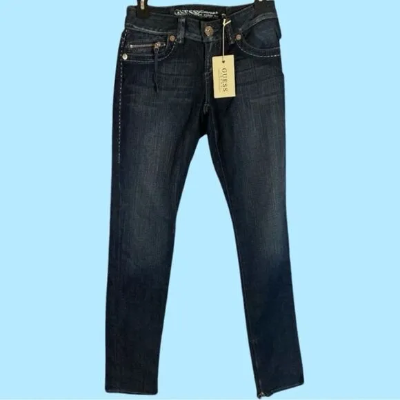 Guess Houston Skinny Jeans Zip Detail Women's Size 28 NWT