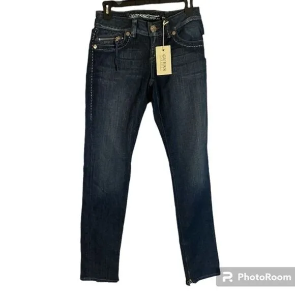 Guess Houston Skinny Jeans Zip Detail Women's Size 28 NWT