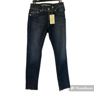 Guess Houston Skinny Jeans Zip Detail Women's Size 28 NWT