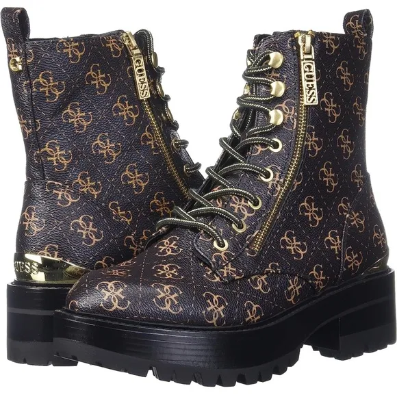 GUESS Women's Ferina Combat Boots